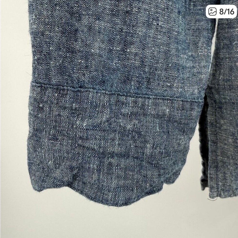 Eileen Fisher Hemp Organic Cotton Chambray Tunic Petite Small Sustainable Top - Picture 11 of 11